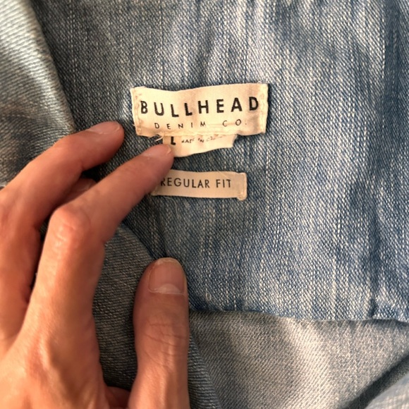 Bullhead Light Wash Denim Moto Vest Women’s Medium Zip Pocket Festival - Picture 2 of 4